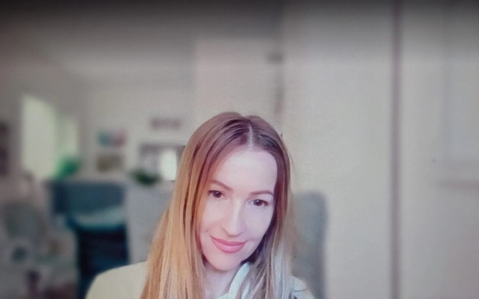 Natasha teaching an online Maths and English lesson by video call